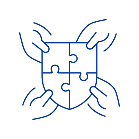 puzzle shield graphic